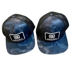 Gravely Camo Snap back Trucker Hat set of 2